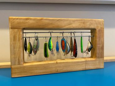 Maple Wood Desktop Fishing Lure Display 