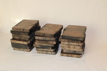 rectangular oak modern rustic centerpiece for weddings and home decor