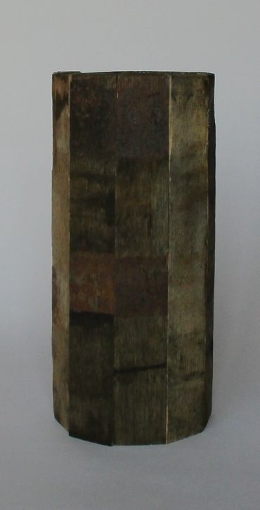 whiskey barrel wood vase for flowers, weddings, and home decor.  Made from staves