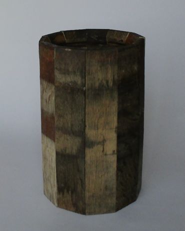 Oak Whiskey Barrel Wood stave vase for flowers, decor, and weddings