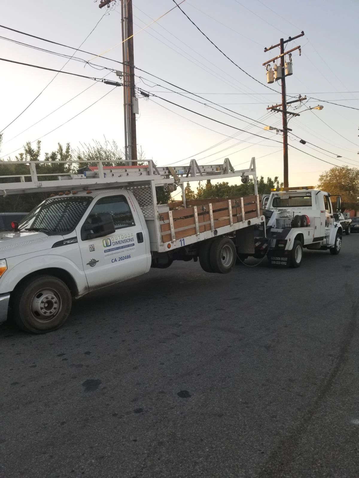 A wheel lift tow truck ANAHEIM CA