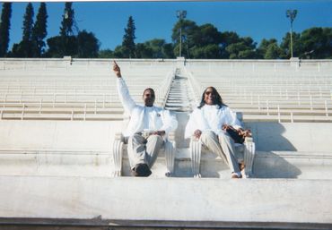 Elders Randall & DeBorrah K. Ogans at the historic Panathenaic Stadium in Athens Greece. 