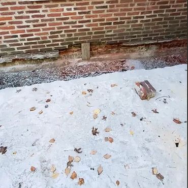 Removing the brickwork at foundation level