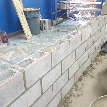 reinforcement, block and toothing