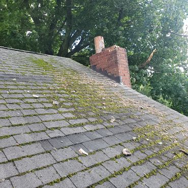 Chimney struck by Lightning and damaged - Manchester Ct. 
Homeowner called her insurance company and
