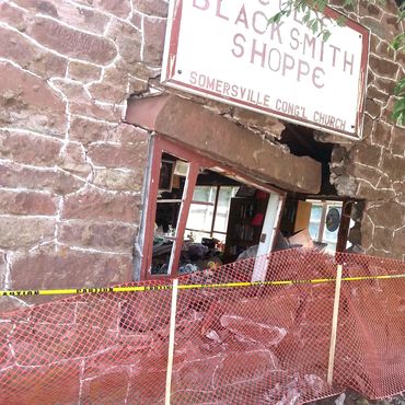 Ye Olde Black smith Shoppe Brownstone damaged - Somers Ct.
An insurance claim was submitted for this