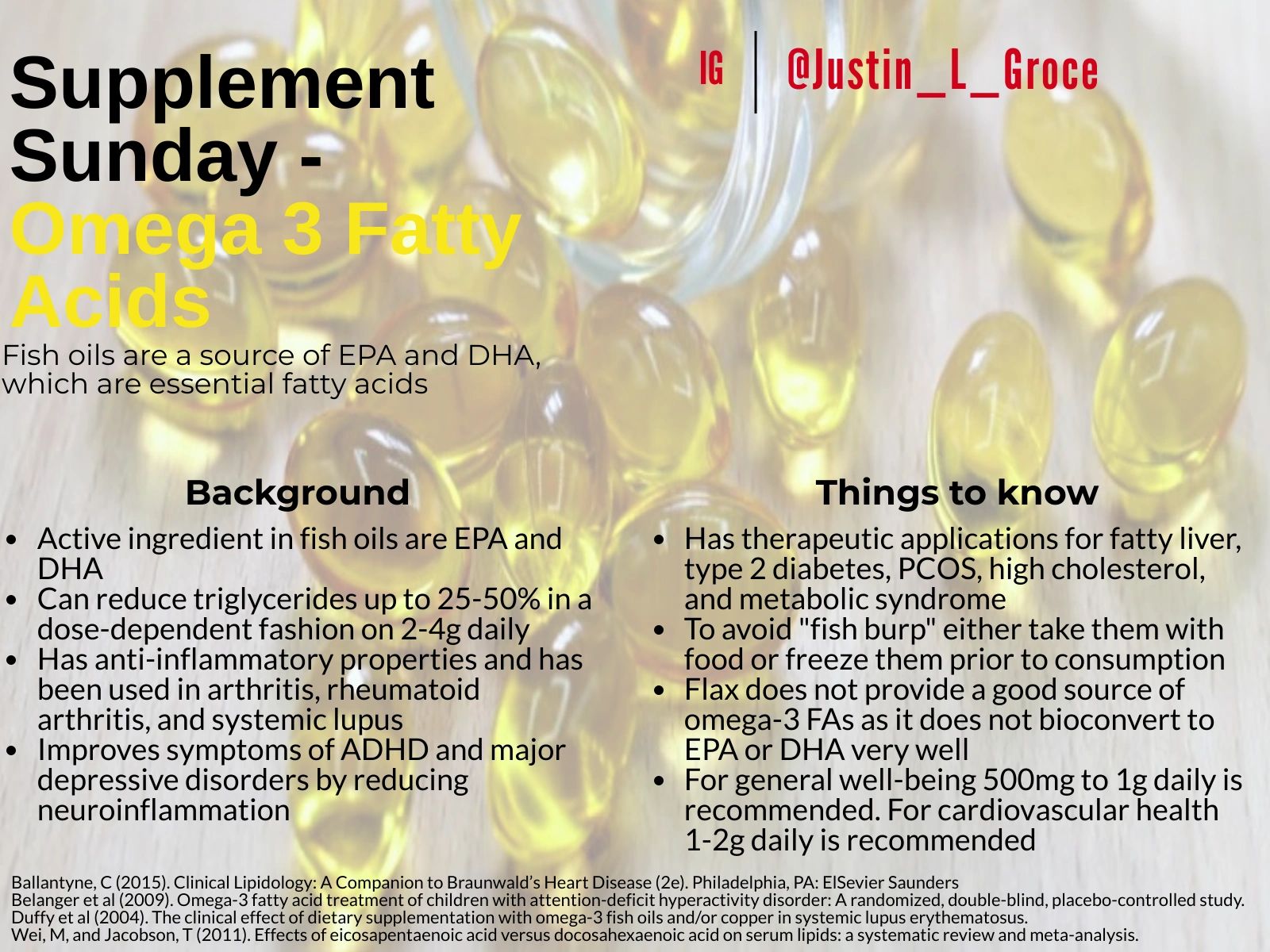 Supplement Sunday - Omega-3 Fatty Acids