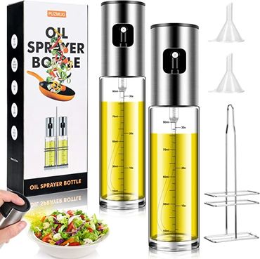 PUZMUG Oil Sprayer, Oil Sprayer with Olive Oil Holder, Fried Chicken, BBQ, Baking, Barbecue, Air Fry