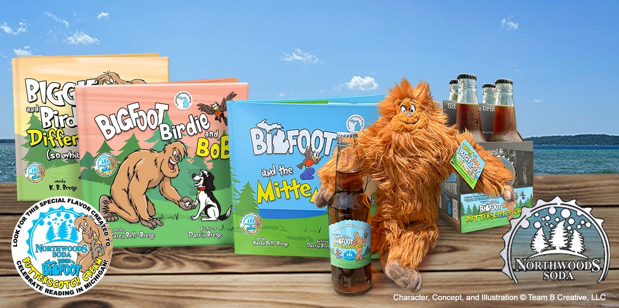 Biggie the Bigfoot's Butterscotch Cream  Soda. A special flavor to celebrate reading in Michigan
