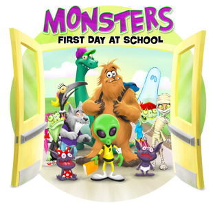 Monsters first day at school items for sale!  Get masks, t shirts, towels, and more!
