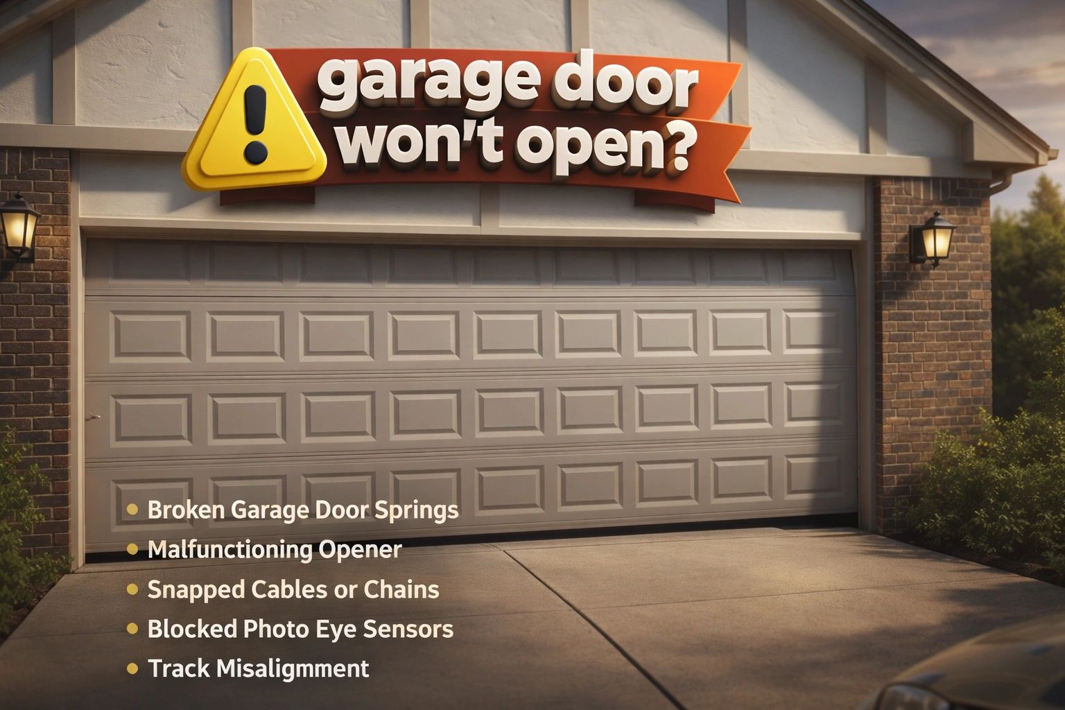 Garage Door Won’t Open? Read This Before You Touch Anything