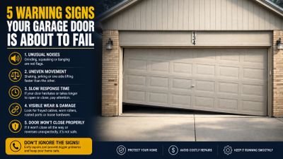5 warning signs your garage door is about to fail in Troy, MI