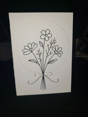 Fire Dizayn Stoughton, MA Personalized card flower stationary