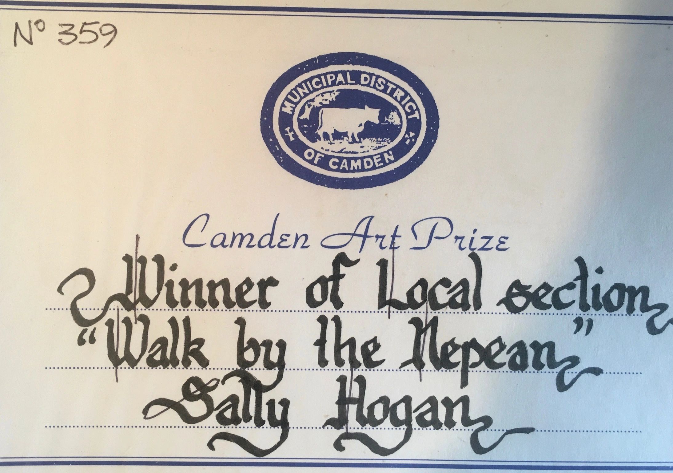 Prizes Sally Ryder Hogan
