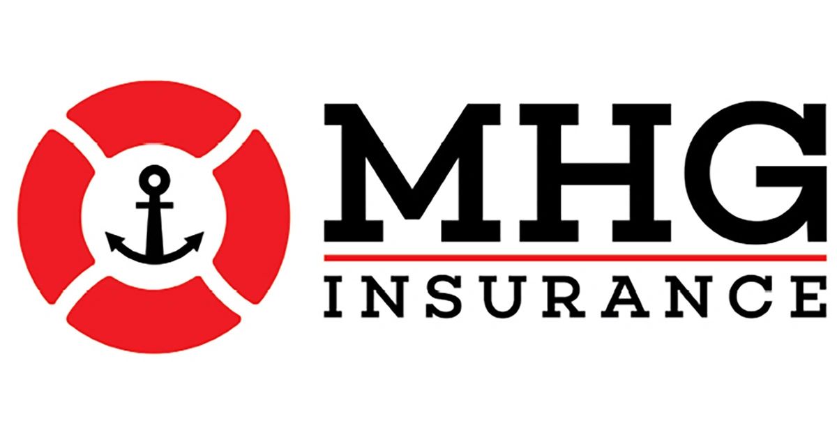 MHG Insurance logo with a red lifebuoy and anchor symbol.