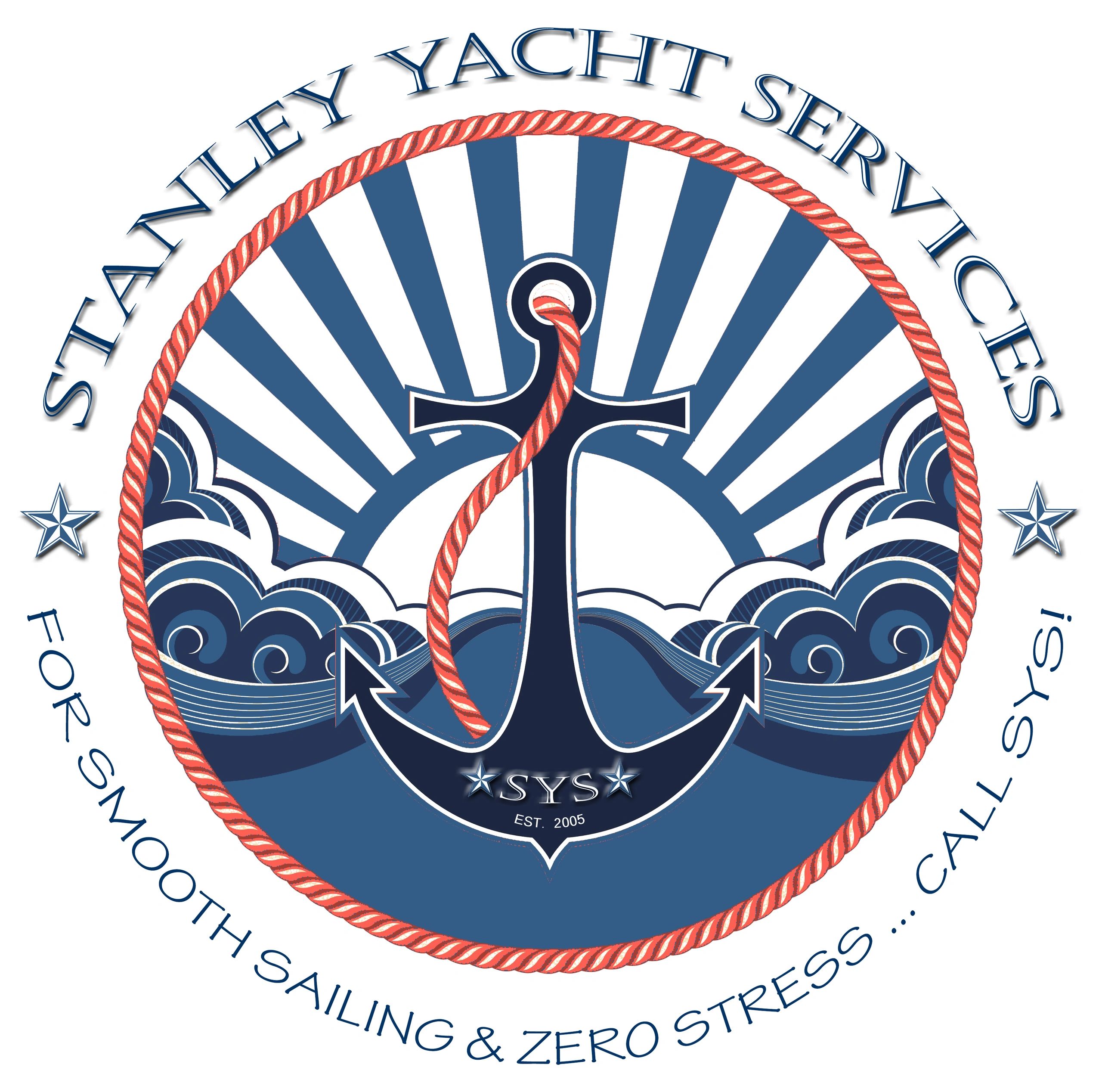 Logo of Stanley Yacht Services featuring an anchor and nautical theme.