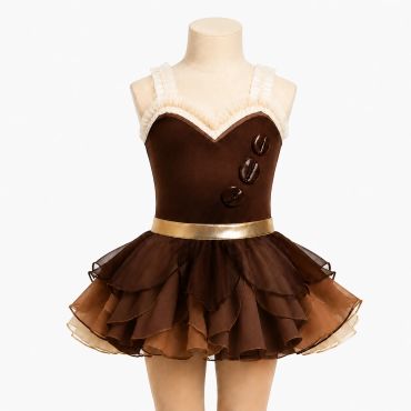 Brown ballet tutu with horse theme.