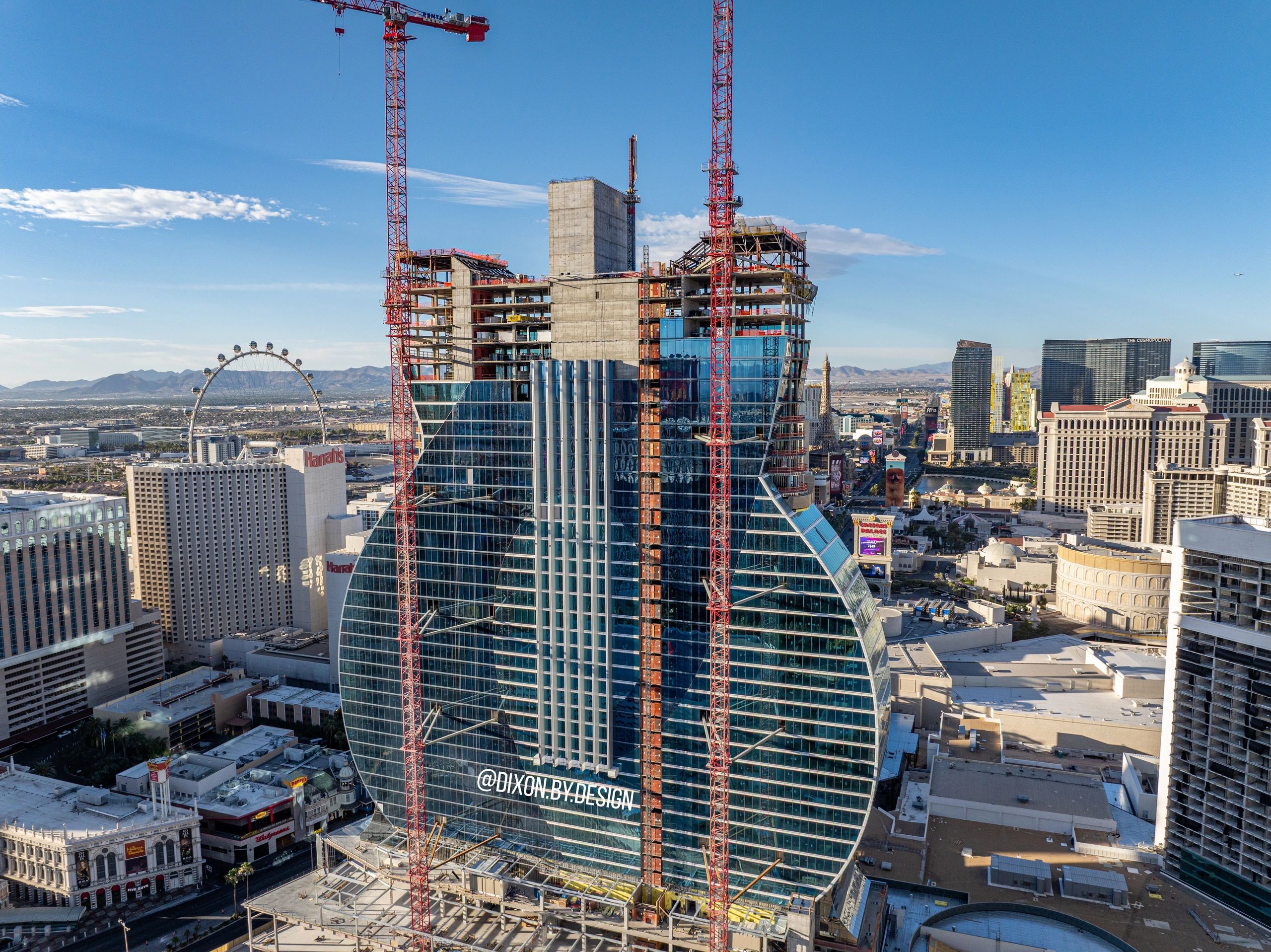 Las Vegas Hard Rock Casino: Guitar Progress 2026 by Drone Photographer Jonathan Dixon