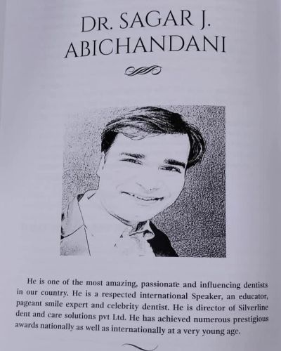 Awards, honours, media features and professional recognition of Dr. Sagar J. Abichandani, MDS Prosth