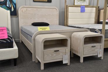 MD Drake Wood Platform Bed and Nightstand
King - $997
Queen - $749
Nightstand - $379