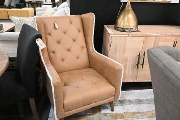 NST Lansing Accent Chair Camel Faux Leather
$249