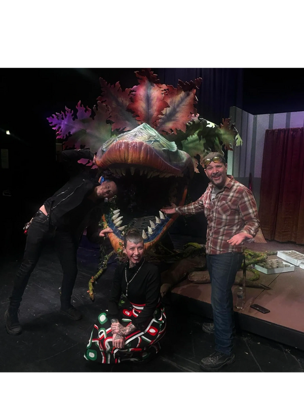 Audry II puppet creation for 'Little Shop of Horrors' with Tyler, Kayla-Jo, and Shawn