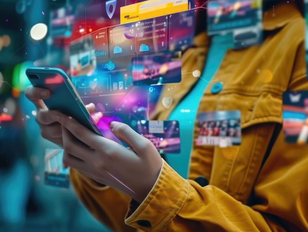 social media on a phone