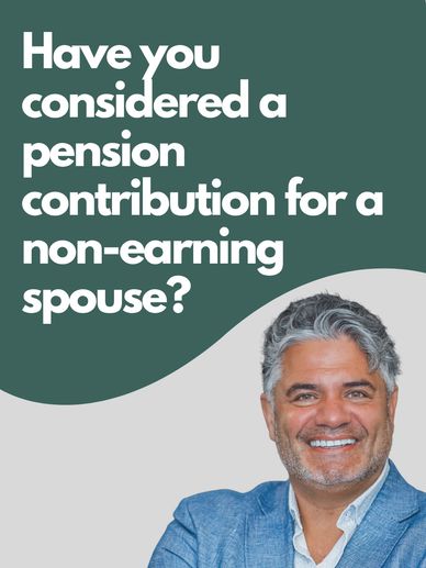 Concept about pension contribution for a non-earning spouse.