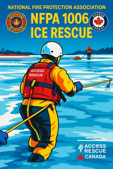 Ice rescue training by Access Rescue Canada under NFPA 1006.