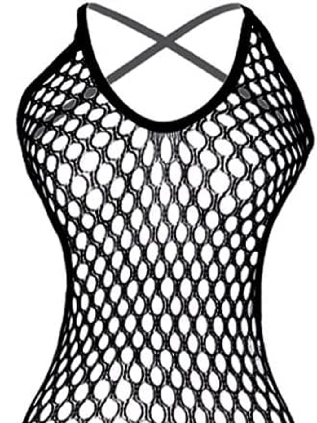 Buitifo Womens Sexy Bodysuit Fishnet Tights Bodycon Jumpsuit Lingerie