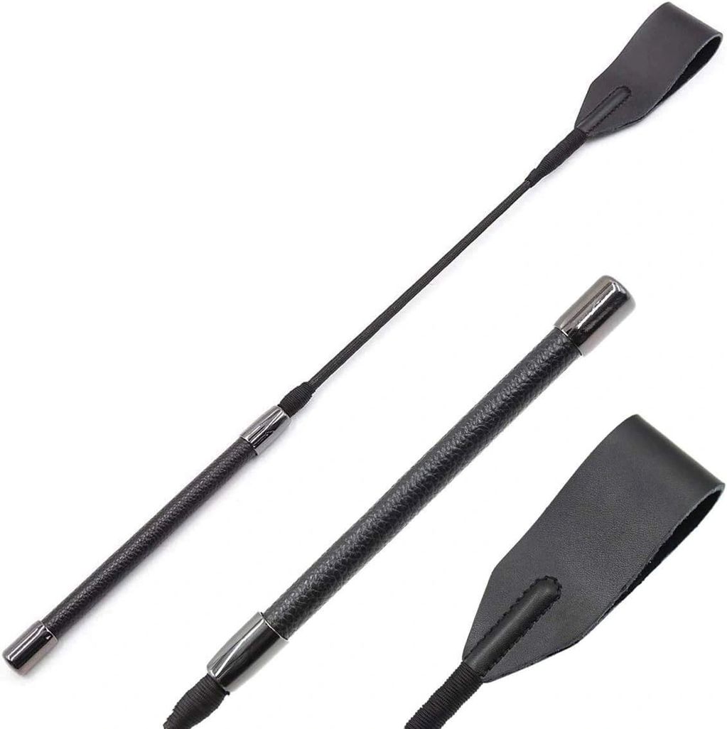 18" Real Riding Crop With Genuine Leather Top 