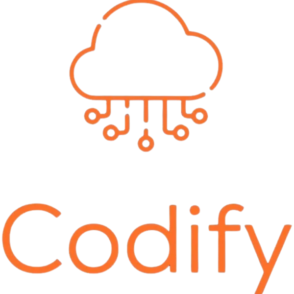 Orange cloud and circuit logo with 'Codify' text.
