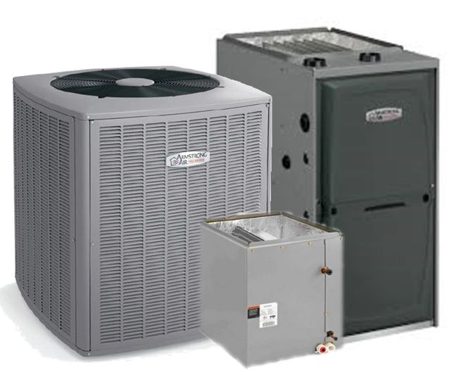 Armstrong Air ADVANTAGE PLUS Installed 96% 2 stages Furnace + 16 SEER 1  stage A/