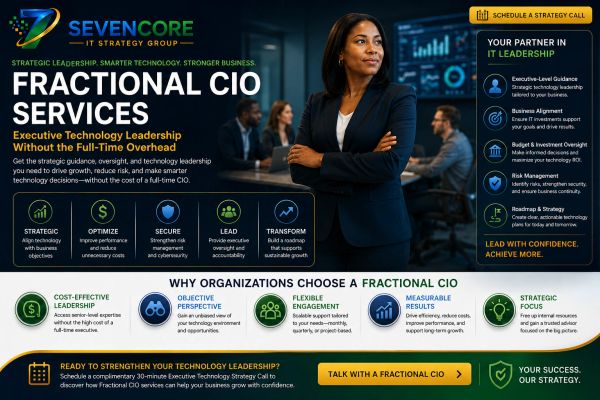 Professional woman representing fractional CIO services for strategic IT leadership.