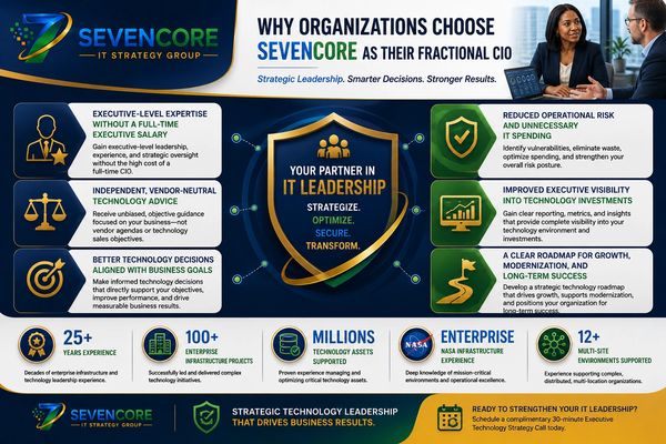 SevenCore as your fractional CIO offers strategic IT leadership and operational benefits.