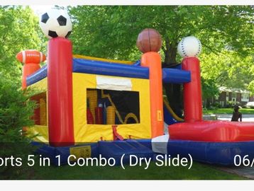 5 in 1 combo $325
Add water for waterslide with pool $400
