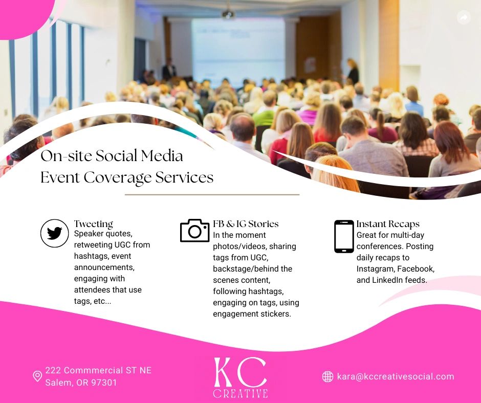 image describing onsite social media event coverage for meetings, events, and conferences.