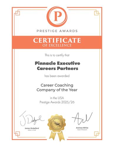Prestige Awards - Career Coaching Company of the Year in the USA 2025/26