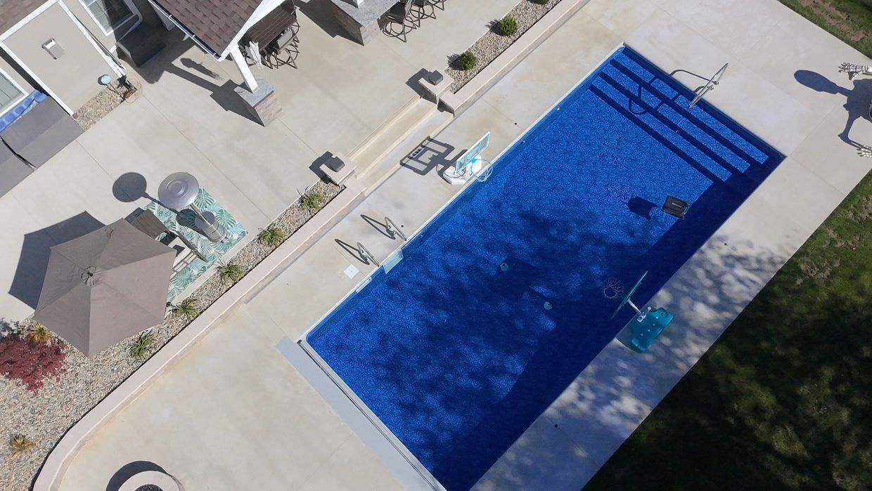 A new inground pool and patio in Granger, Indiana.