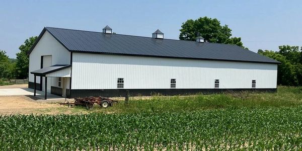 A new pole barn built in Elkhart, Indiana.