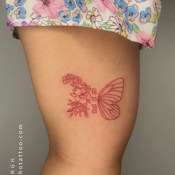 23 Red Ink Tattoo To Stand Out  Red ink tattoos, Red tattoos, Tattoos