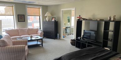 Furnished urban loft living at 723 LaSalle Street in downtown Ottawa, Illinois. Premier location wit