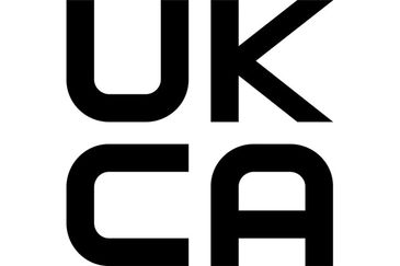 Black UKCA logo on white background.
