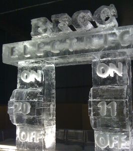 Ice sculpture electrical power 