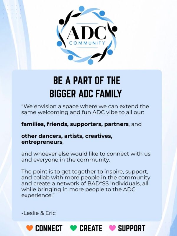 Invitation to join the welcoming ADC Community.