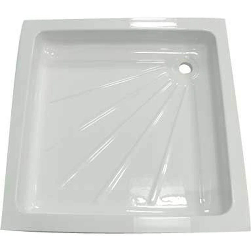 Compact shower tray 585 x 585 for caravan motorhome campers