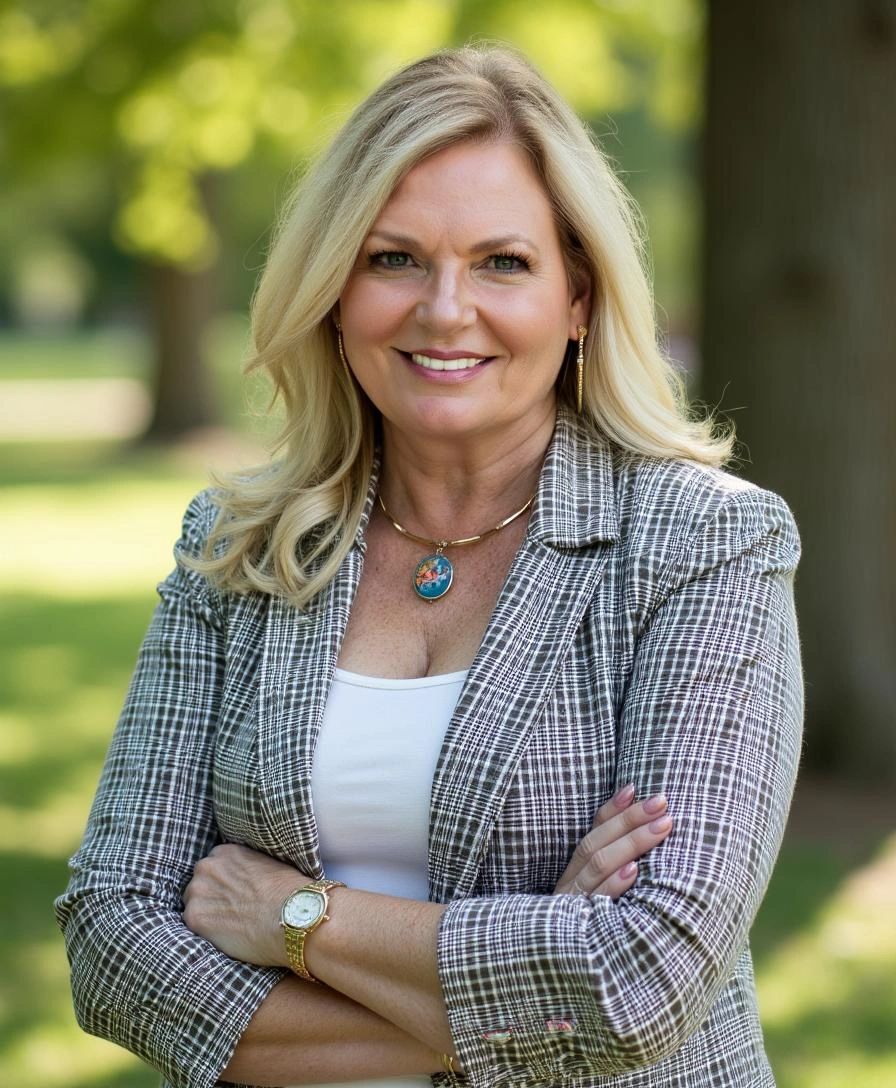 Coach Deb Stewart smiling confidently—radiating warmth, wisdom, and strength.