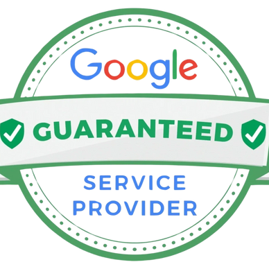 Google Guaranteed logo highlighting Arctic Roofing's trusted and verified services for customer assurance.