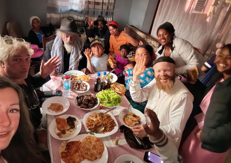 The Kestenbaum's brought 75 pounds of frozen red meat with them in 2024, as the community had not had any in over 2.5 years. They made shechianyu blessing on the meal cooked by the teenage boys, and enjoyed a kosher, traditional Malagasy meal!