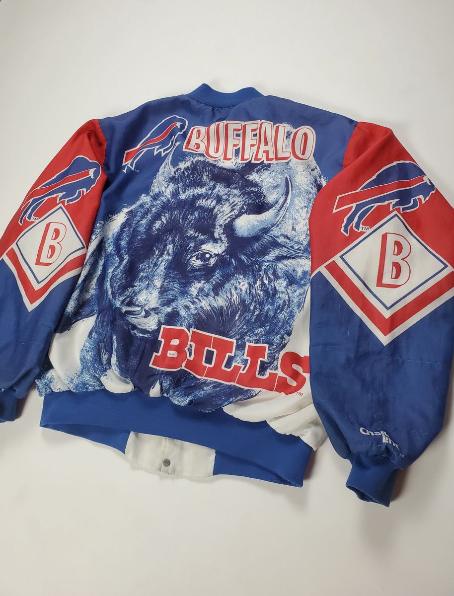 Vintage 90s BUFFALO BILLS NFL Fanimation Chalk Line Jacket 18-20